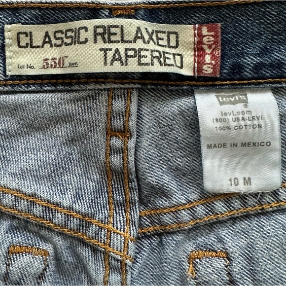 VTG LEVI’S 550 classic relaxed tapered 90s Mom jeans high waist medium wash 10 - Picture 5 of 10